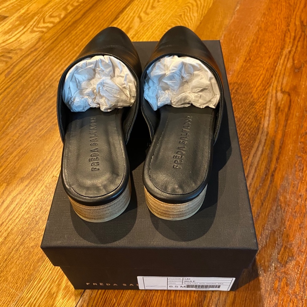 Freda Salvador Black Slip ons